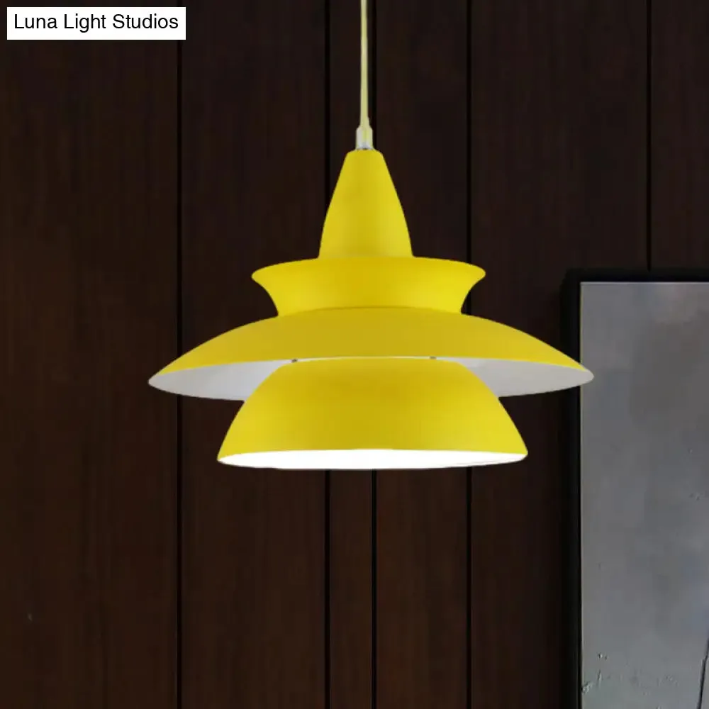 Stylish Macaron Hanging Light: Black/White Adjustable Ceiling Fixture for Living Room