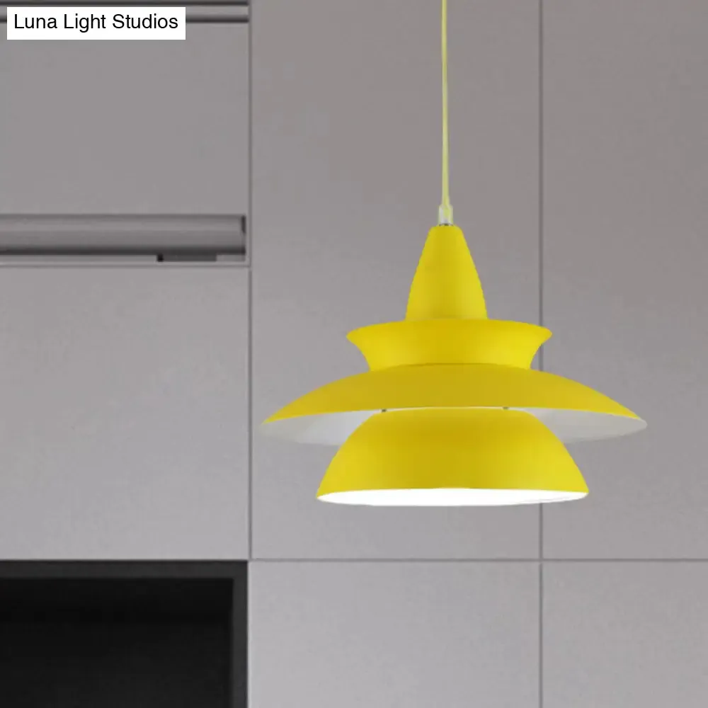 Stylish Macaron Hanging Light: Black/White Adjustable Ceiling Fixture for Living Room