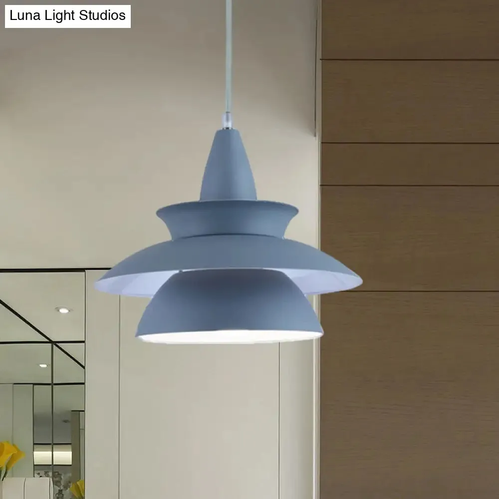 Stylish Macaron Hanging Light: Black/White Adjustable Ceiling Fixture for Living Room