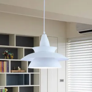 Stylish Macaron Hanging Light: Black/White Adjustable Ceiling Fixture for Living Room