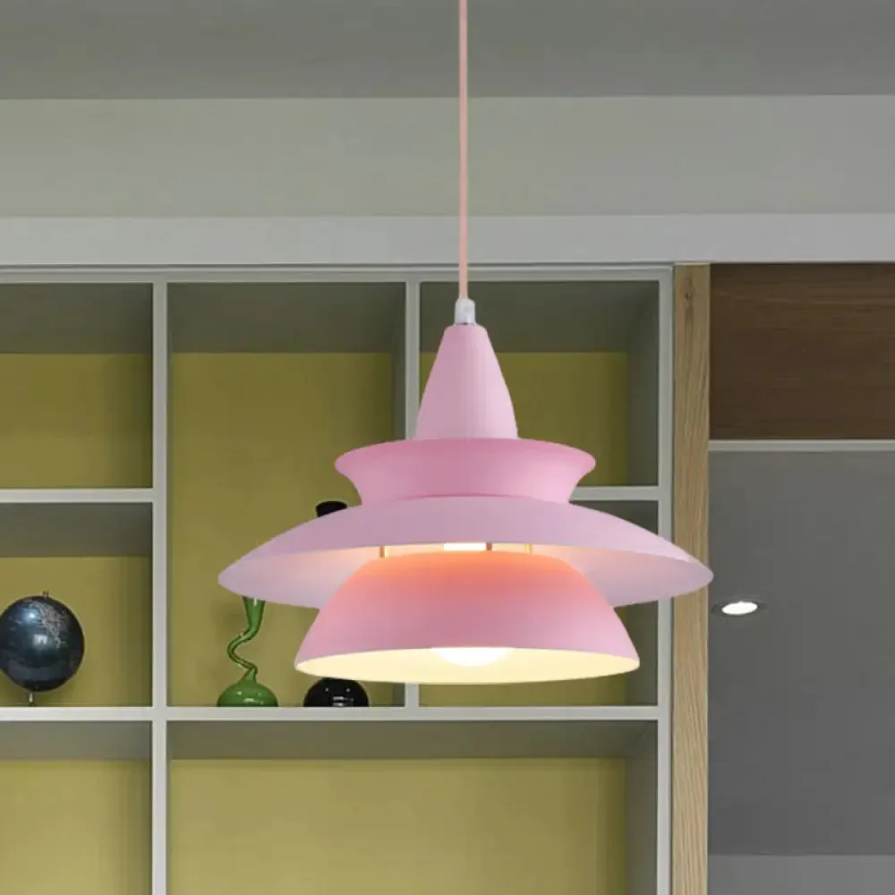 Stylish Macaron Hanging Light: Black/White Adjustable Ceiling Fixture for Living Room