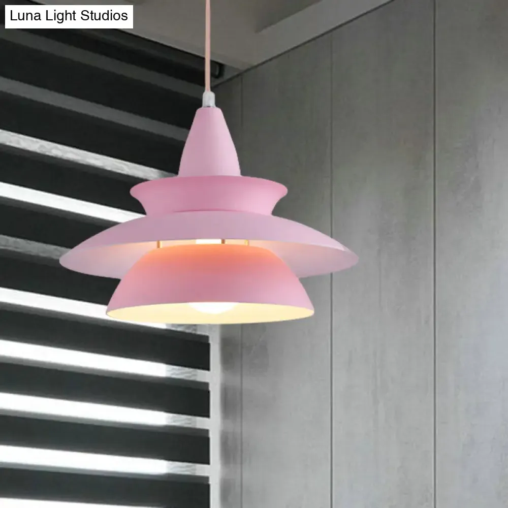 Stylish Macaron Hanging Light: Black/White Adjustable Ceiling Fixture for Living Room