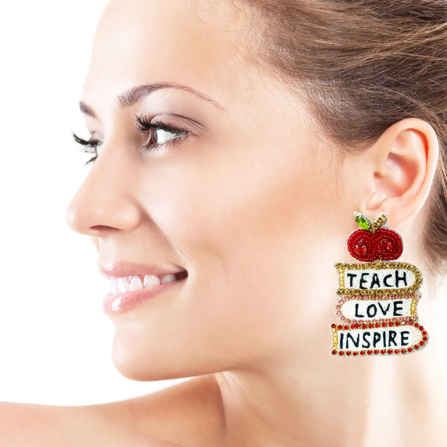 TEACH LOVE INSPIRE Beaded Earrings