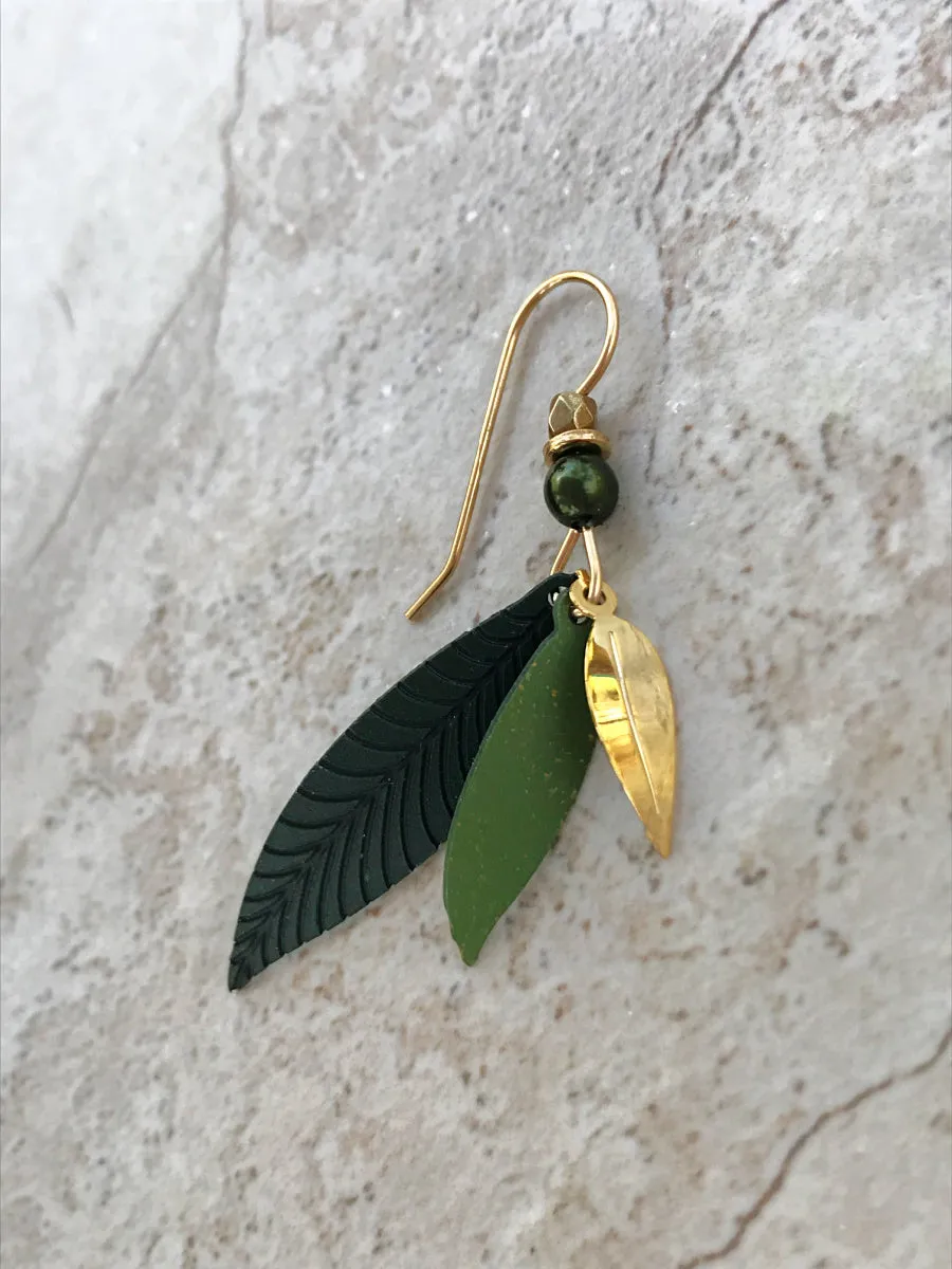 Three Leaves Earrings by Adajio