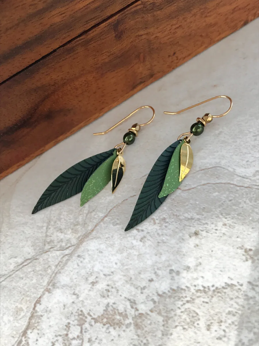 Three Leaves Earrings by Adajio