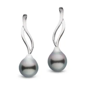 Wisp Collection Tahitian Drop 9.0-10.0 mm Pearl Earrings