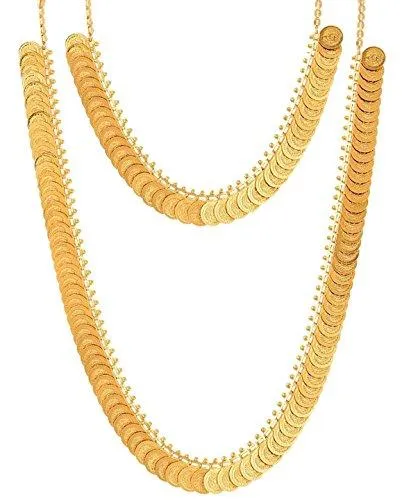 YouBella Jewelry Gold Plated Combo Of Two Necklace for girls fashion party wear Jewellery set For Girls/Women